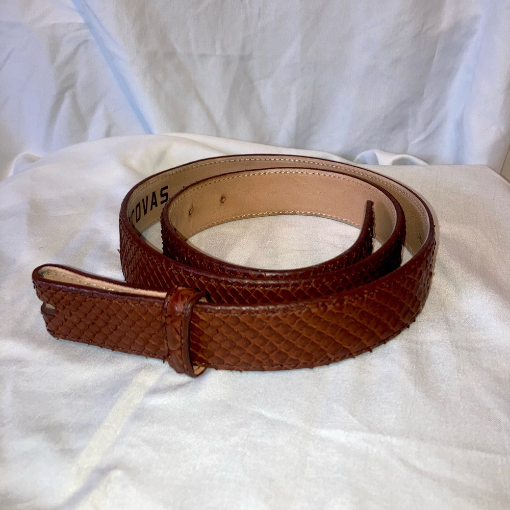 Tecovas special edition brown genuine python belt